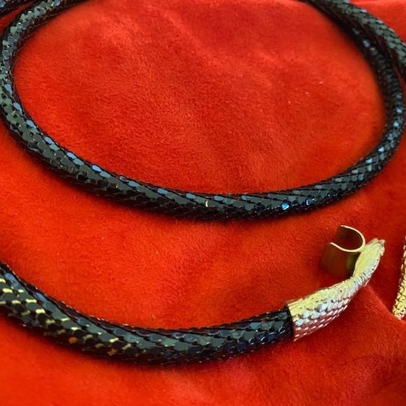 Designer Sample 3pc RED Suede LEATHER Ragged Edge TOP SKIRT &BLACK Snake BELT ~M - Picture 14 of 14